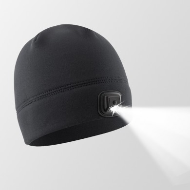 Rechargeable LED Black Beanie